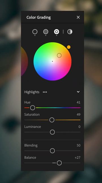 Cinematic Blue Gold Look - Lightroom Mobile Tutorial #shorts