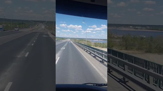 Скучаю по родным местам. Проезжал мимо дома. Это река #волга и мост в городе #казань