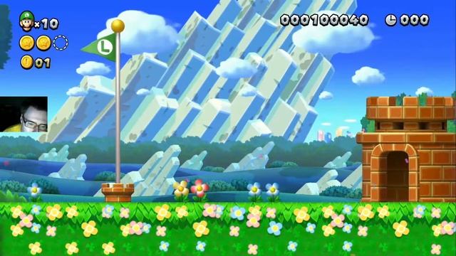 Прохождение NSMB U Deluxe New Super Luigi U#1 долина желудей ч.1