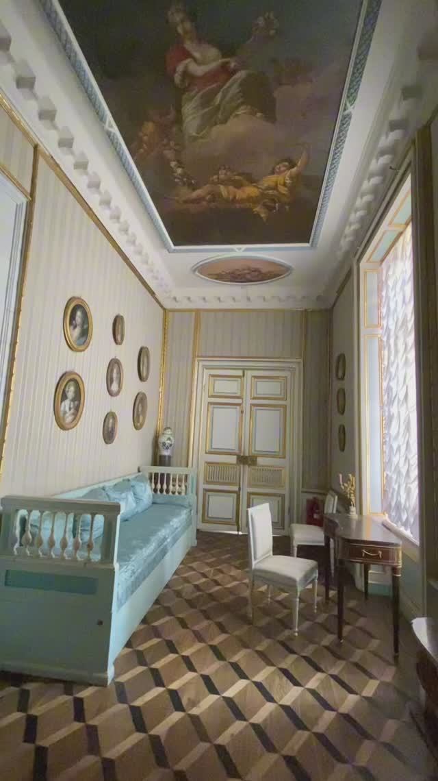 Дворец в музее «Кусково»(Москва).Диванная/ Palace at the Kuskovo Museum (Moscow). Divan room