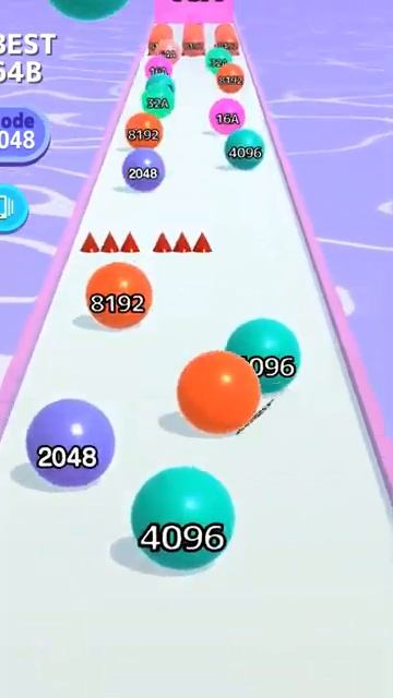 Satisfying Mobile Games 2023 - Ball Run 2048 All Levels Gameplay Walkthrough Android ios max 512B (1
