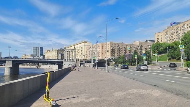 Набережная Москвы реки. Фоновое видео для музыки.