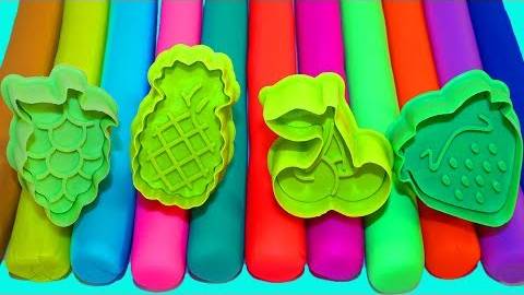 Учим фрукты и ягоды Учим цвета с Плей до Лепим из Пластилина Формы Фрукты Play Doh Развивающее видео