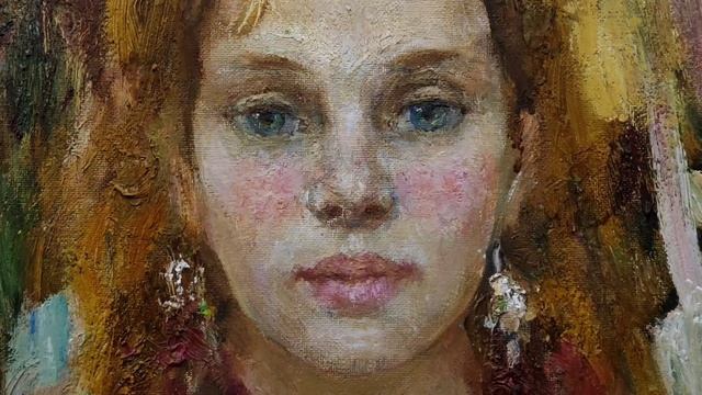 Симоненко Н.Ю. "Портрет", холст/масло, 70х60 см., 2012 г.