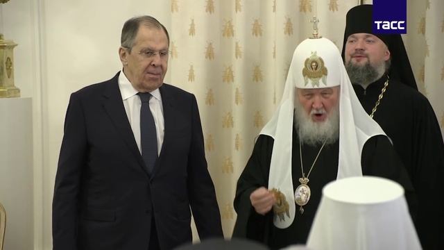 Патриарх наградил Лаврова орденом святого Александра Невского I степени
