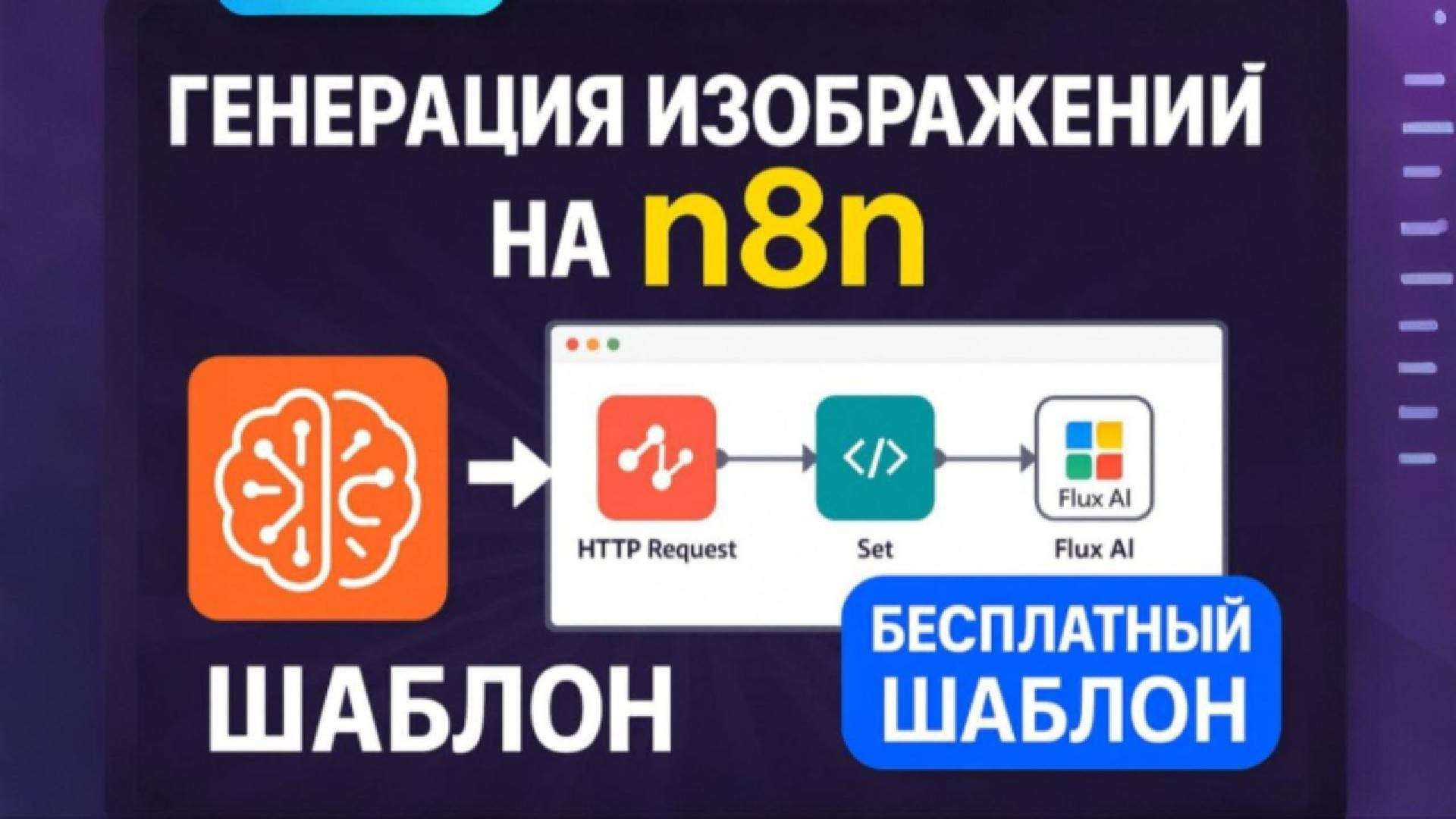 Генератор изображений на n8n — Бесплатный шаблон FLUX  Автоматизация в 1 клик!