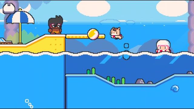 Играем за пиксельных котов! Прохождение Super Cat Tales! Безопасный уровень с новым котом!#14