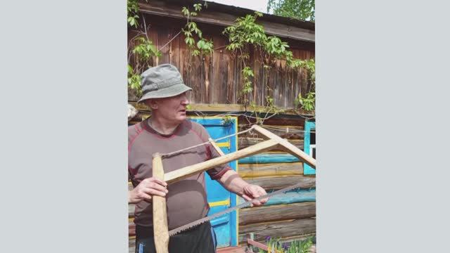 Старинная лучковая пила #дача