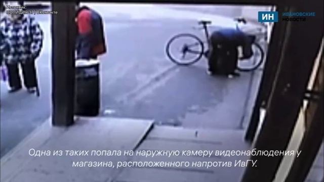 В Иванове камера зафиксировала вора велосипедов