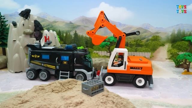 Полицейская машина Экскаватор Бульдозер Самосвал - са