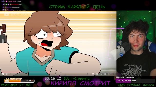 Steve's expression of affection | Minecraft anime на реакция
