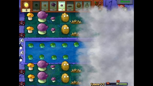 Plants vs  Zombies 1 видео 18 . уровень 4-2