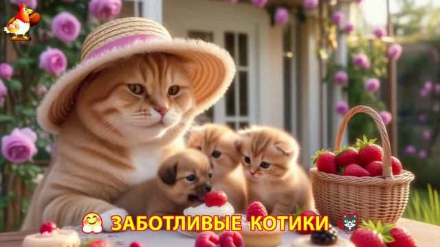 Заботливые котики спешат на помощь (10)