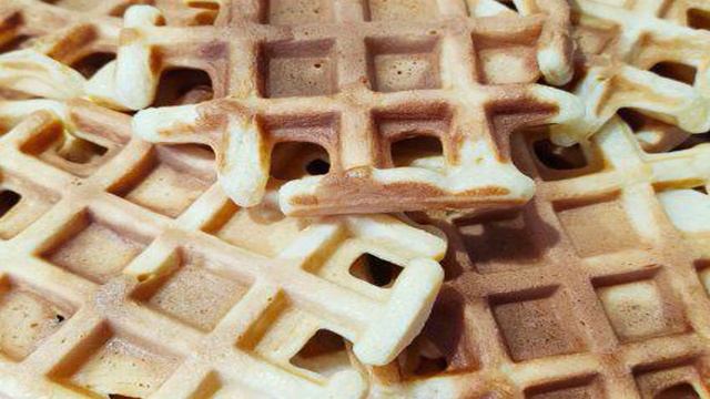 Ванильные вафли на кефире