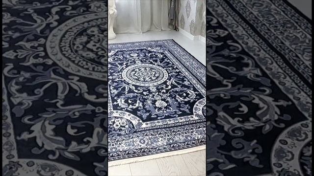 Ковер 1,6х2,3 черно с белым рисунком