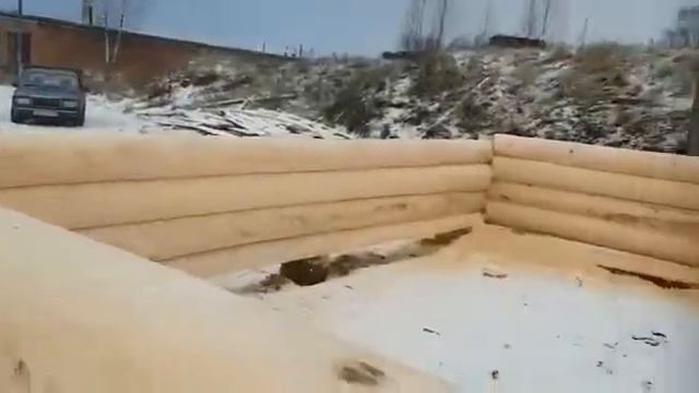 Сруб 6х6 с верандой. Рубка в лапу кругляк - СмолДом