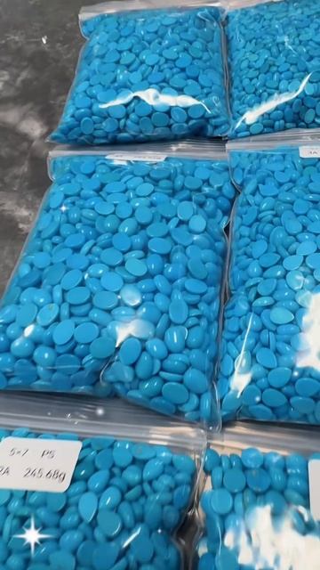 250519-3 Natural Turquoise Bead String: Wear Glacier Blue with Ambiance