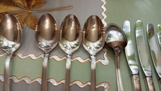 Столовый набор, мельхиор "Серебряная Роза" на 6 персон.