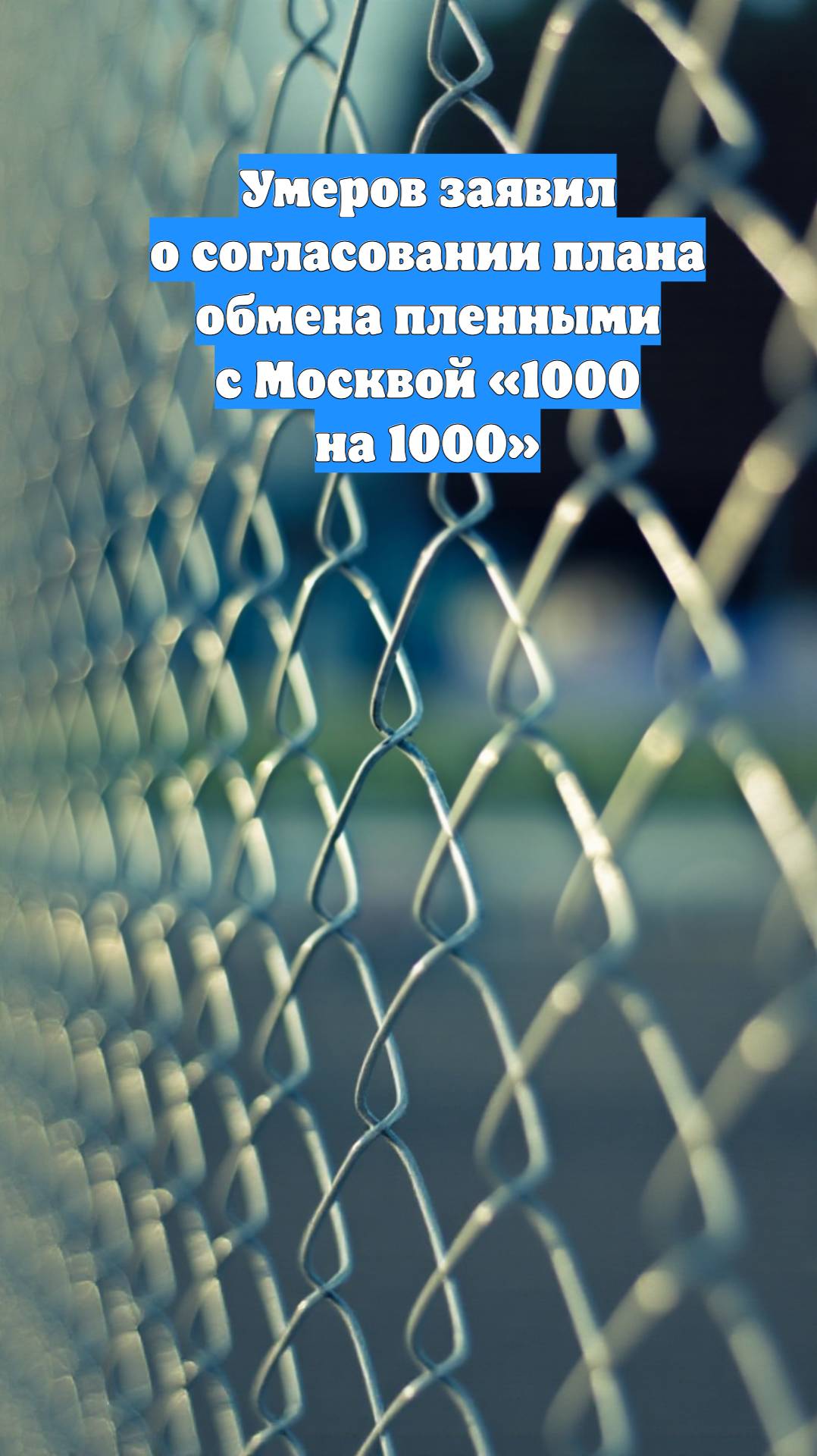 Умеров заявил о согласовании плана обмена пленными с Москвой «1000 на 1000»