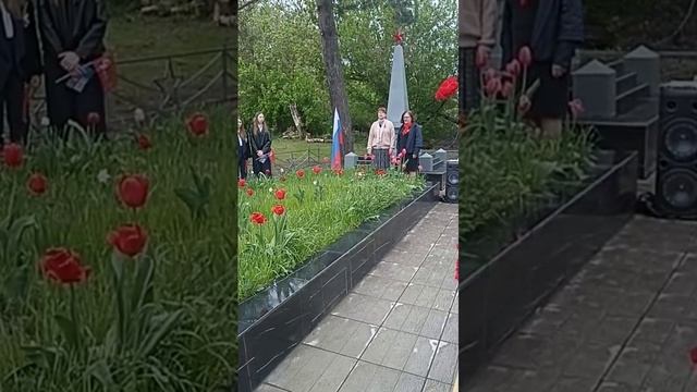 Митинг у Братской могилы села Альшань