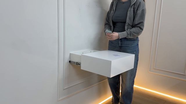 Навісна приліжкова тумба з RFID-замком/ Wall-Mounted Nightstand with R