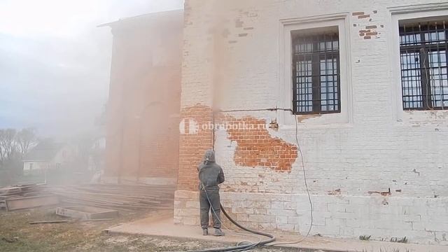 Пескоструй кирпичного фасада церкви - obrabotka.ru