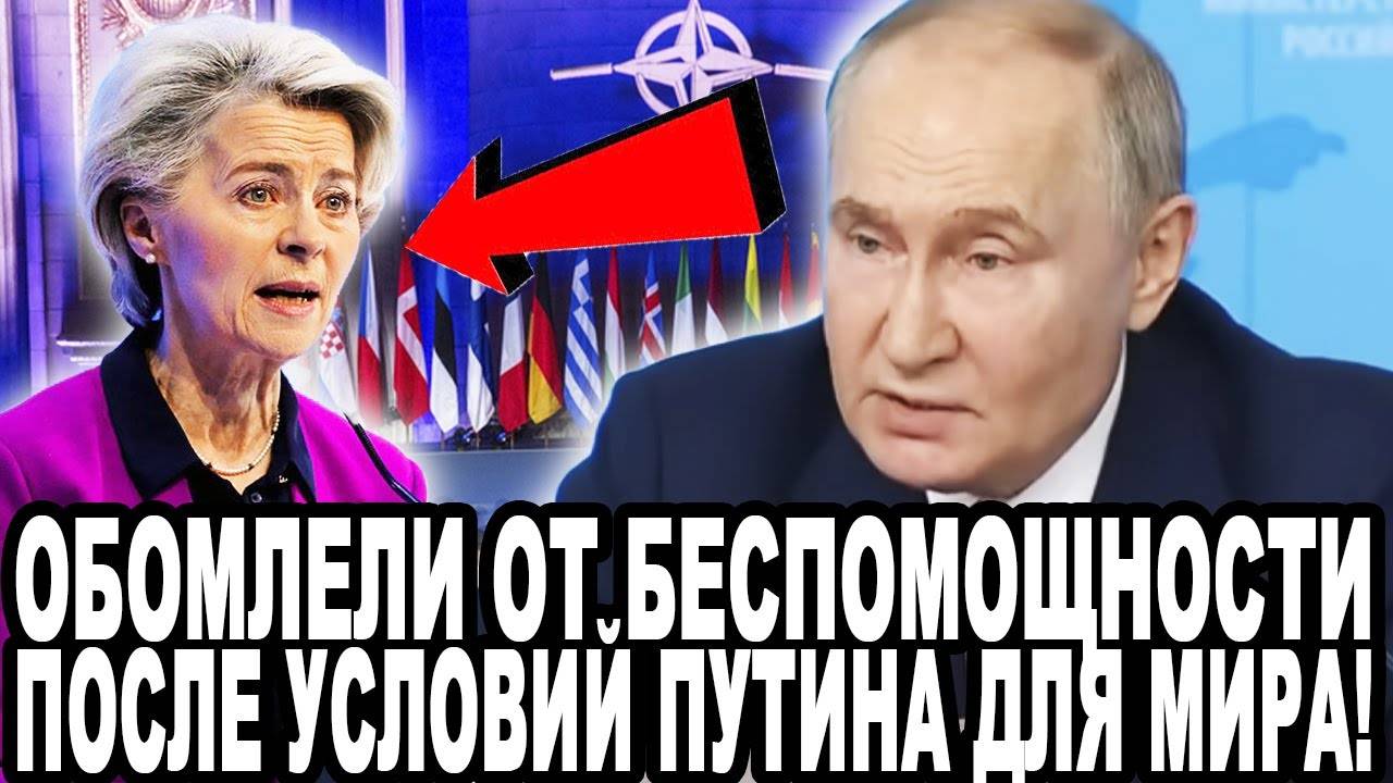 РАЗМАЗАЛ ЛИДЕРОВ ЕС В ЩЕПКИ! Путин Огласил Условия Для Мира!