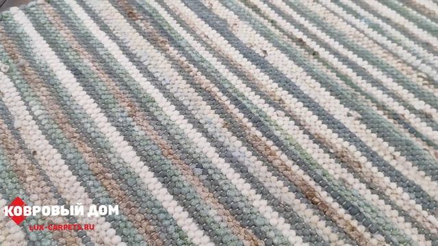 Ковер Bayrische Stripe green beige HW шерстяной 0,72х1,44 м