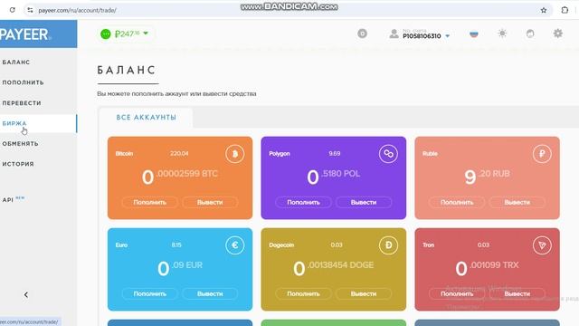 Торговля на бирже Пайер кошелька