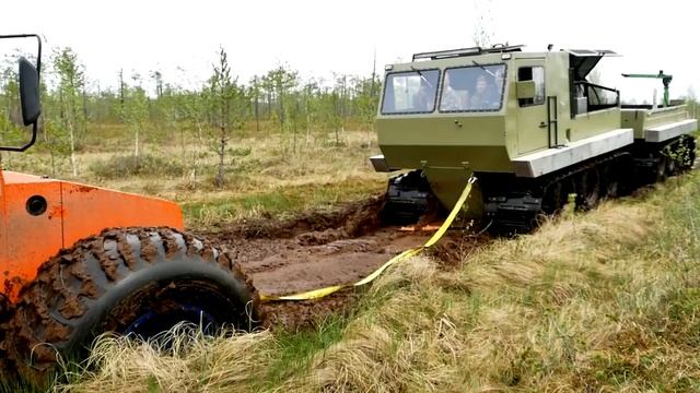 Вездеходы ГИДРОТРАК и ТРОМ 17  Битва на тяжёлом болоте