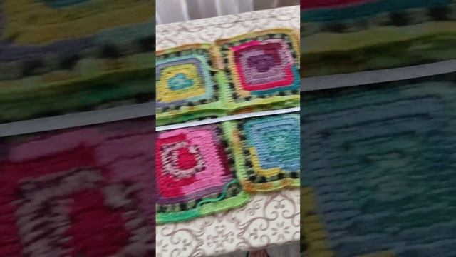 ВЯЖУ ПЛЕД КРЮЧКОМ. ПРОСТОЙ УЗОР БАБУШКИН КВАДРАТ ИЗ НО