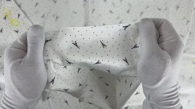 Хлопок рубашечный № 2 "Эйфелева башня "