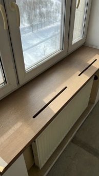 Подоконник из МДФ #подоконник #мдф #деревяннаямебель #?