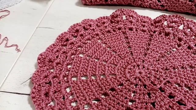 Сервировочные салфетки "Пыльная роза", часть 4