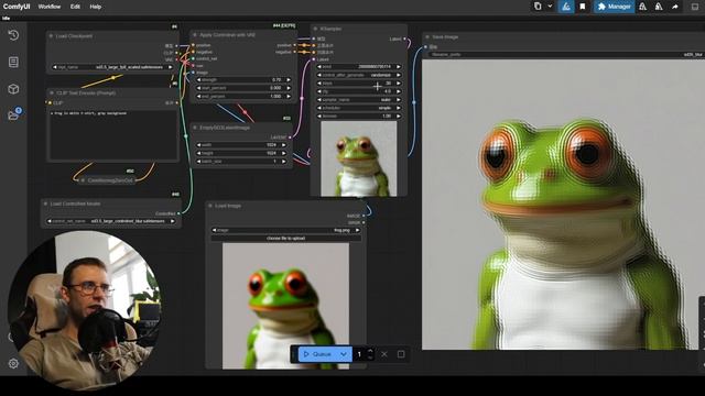 Stable Diffusion 3.5 ControlNet (Blur / Canny / Depth). Установка и первые впеч
