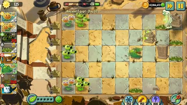 #12 Растения против зомби Plants vs Zombies #zombies #plantsvszombies Egypt day 12 зомби прохождение