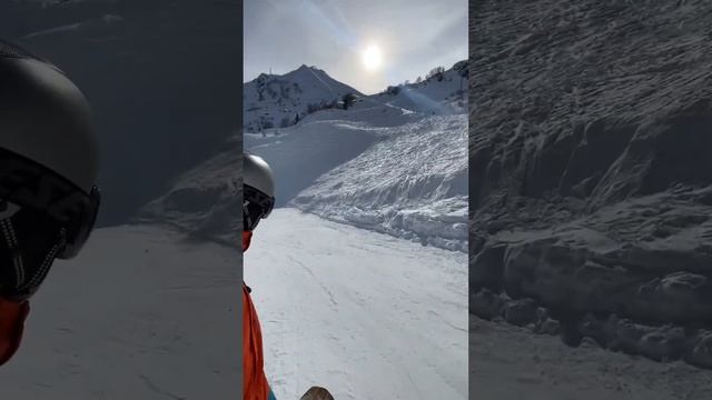 Спуск с Роза Пик на сноуборде Jones Flagship, max speed 74 km/h