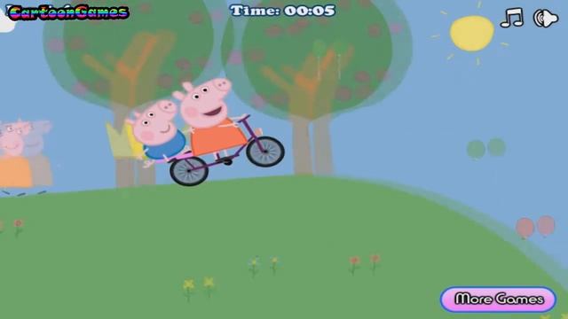 Peppa Pig on Bike With George СВИНКА ПЕППА НА ВЕЛОСИПЕДЕ