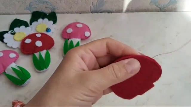  Грибы из фетра своими руками Фетрадан саңырауқұла?