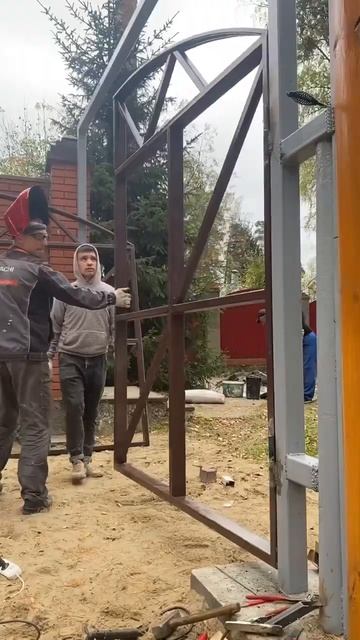 Монтаж Распашных Ворот  Щелково Ч.1 #ворота #москва #металлоконструкции #монтажворот