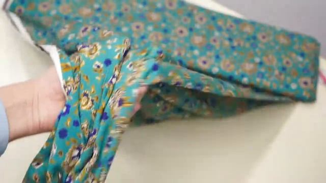 Вискоза креш принт бирюза