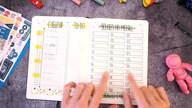 30 дел на месяц | как я планирую месяц в bullet journal | часть 1