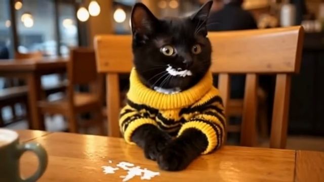 🐱☕️Cats in the Coffee Shop 🎥🐾 - Funny Cats Doing Human Things