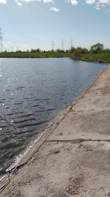На плотине Кузьминского водохранилища, окраина Петербурга, 20 мая 2025.