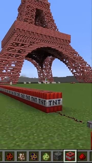 Minecraft TNT Эйфелева башня