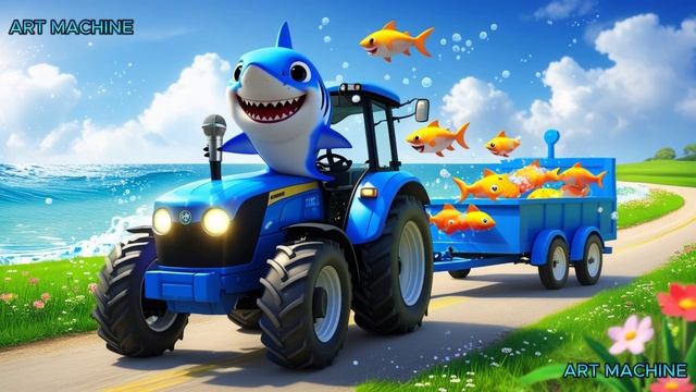 🎵🐟 **"Акулёнок и Синий Трактор: Песенка для малышей!"?