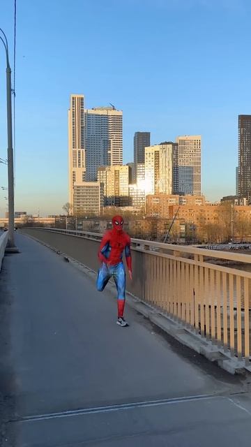 Where is Spiderman running?#shorts