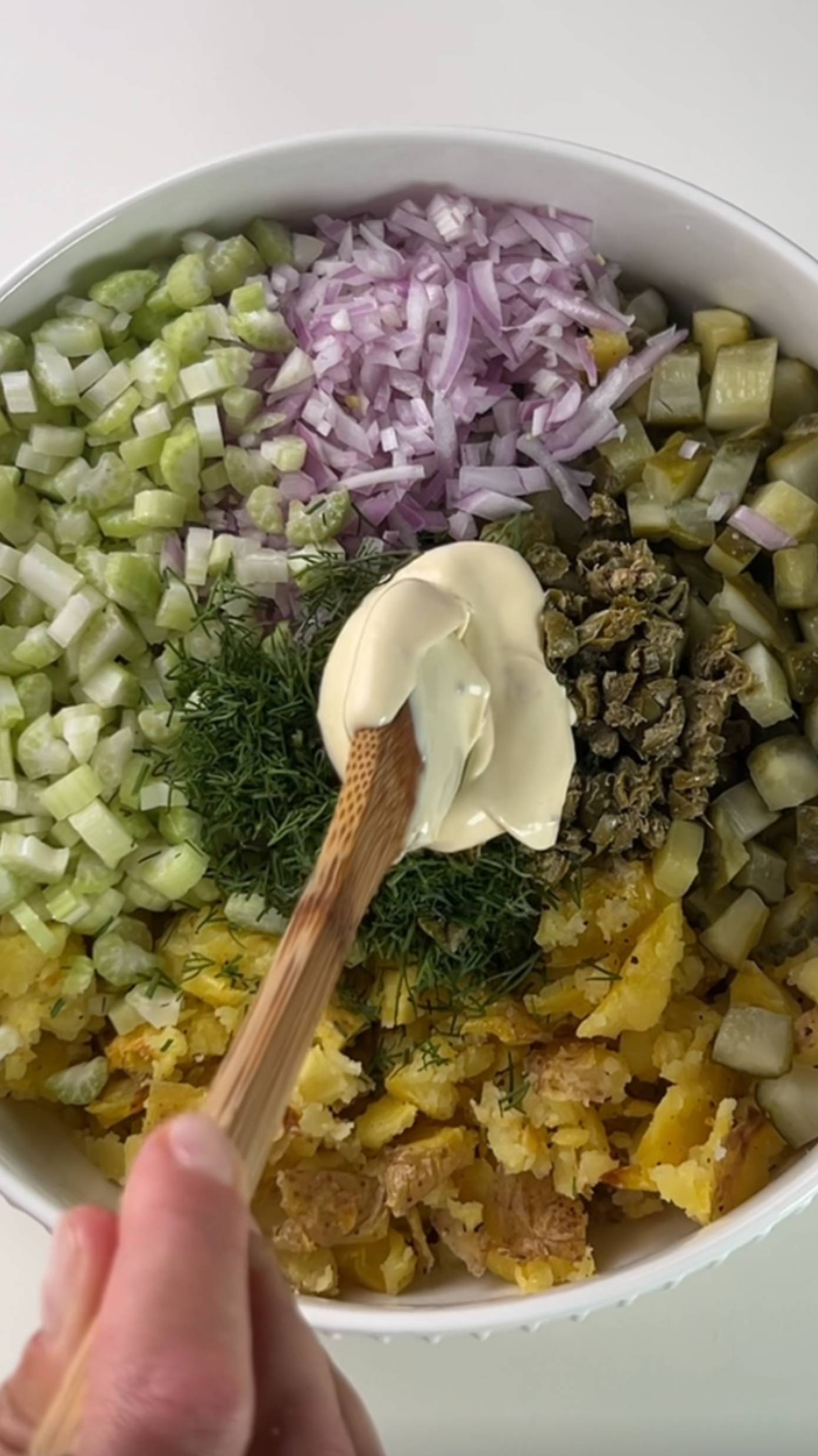 Запечённый картофельный салат -хруст, сочность, восторг