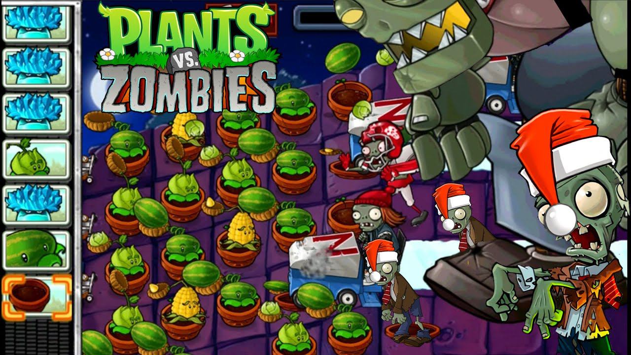 Plants vs. Zombies [iPhone] [Version 1.9] [Festive Mode] Dr. Zomboss Gameplay
