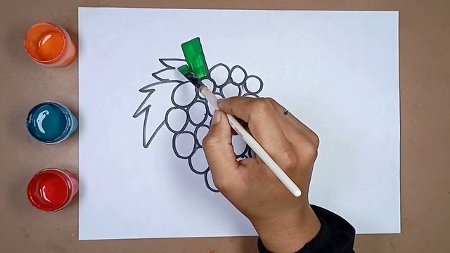 Drawing Grape for children | Bolalar uchun uzum rasm chizish | Рисование Виноград